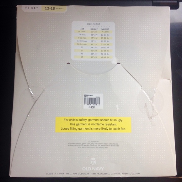 OLD NAVY 2-Pc Box SET ⭐️Short Slv PJs NIB 12m-18m - Picture 3 of 3